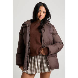 Chaquetas Acolchadas Transpirables de Punto de Manga Larga para Mujer, con Capucha, Cálidas, Casuales, Talla Grande - Product Image 1