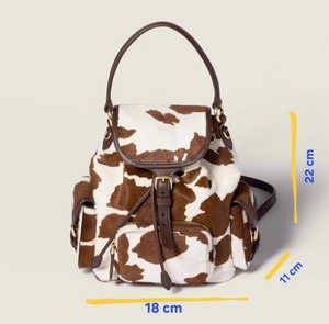 Custom Cowhide Hair-On Leather <b>Backpack</b> Travel Laptop Bag Custom Logo Wholesale Supplier Manufacturer Bulk LHBP-0030 - Product Image 5