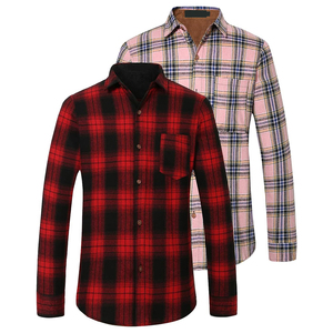 เสื้อเชิ้ตผ้าแฟลนเนลผู้ชายคุณภาพสูง ปี 2026 ทรงปกติ มีกระเป๋า สีแดงและดำ ลายกล่อง สวมใส่สบาย เรียบง่าย เหมาะสำหรับฤดูใบไม้ผลิ - Product Image 3