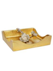 Porte-boîte à mouchoirs en métal élégant avec finition polie dorée construction durable et design intemporel pour toute pièce - Product Image 4