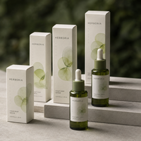 Caja de Embalaje de Cartón Plegable para Suero Facial Personalizado, para Botella con Gotero de 30 ml, Cuidado de la Piel, Marca Privada, Proveedor Mayorista OEM
