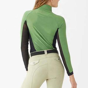 Camisetas de equitación de alta calidad a precio mayorista, de punto, de manga corta, transpirables, de algodón y poliéster, para mujer, novedad 2026 - Product Image 6