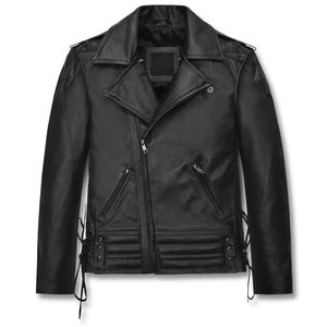 Nuevas chaquetas de cuero genuino para hombre, Material de alta calidad, a prueba de viento e impermeable, chaqueta de invierno de cuero con logotipo personalizado - Product Image 1