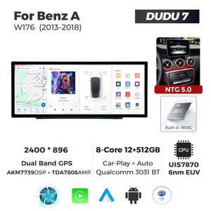 NaviFly DUDUAUTO DUDU7 7870 12.3 Pollici 12+512G 2400*896 Sistema Multimediale per Auto <span class=keywords><strong>Benz</strong></span> <span class=keywords><strong>Classe</strong></span> <span class=keywords><strong>A</strong></span> GLA CLA con Supporto per Telecamera 360 e DVR - Product Image 6