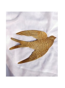 Colgante de pared de Metal clásico con alas de águila, colgante de medallón con corazón sagrado, Milagro Ornamental elegante - Product Image 3