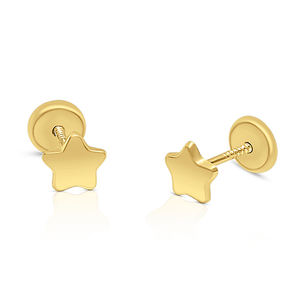 Boucles d'oreilles dorées Star Plain Gold Mode et designs modernes pour femmes et filles - Product Image 1