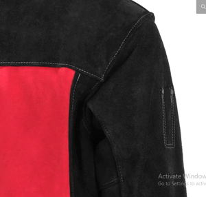 Chaqueta de soldadura seguridad resistente al calor fuerte cosido tamaños personalizados a prueba de fuego Anti corte chaqueta de soldadura de cuero para la venta - Product Image 3
