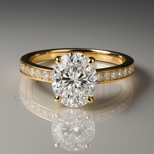 High Demand Affordable Oval Cut Diamond <b>Ring</b> Women Ideal for Daily Wear Gifts and Fashion Accessories Available for Best Price - Product Image 1