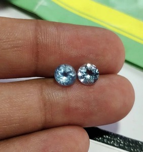 Piedra Preciosa Suelta de Aguamarina Azul Cielo Natural, Corte Brillante de 6x6mm, Certificada por Terceros, Pulido Brillante, Transparente - Product Image 6