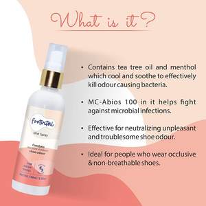 Footvital Spray Neutralizador de Olores para Adultos, Fórmula para Calcetines, Zapatos y Calzado, Desodorante con Aceite de Árbol de Té y Limoncillo, Combate y Elimina el Mal Olor - Product Image 3