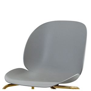 Stackable Minimalist Plastic <b>Dining</b> <b>Chair</b> with Gold-Plated Iron Legs for Living Rooms Restaurants Home Office (BFG038) - Product Image 3