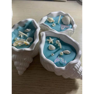 Seashell <b>Candle</b> Handmade Beach Style Decor With Soft Ocean <b>Fragrance</b> Seashell <b>Candle</b> For Elegant <b>Home</b> Ambience - Product Image 5