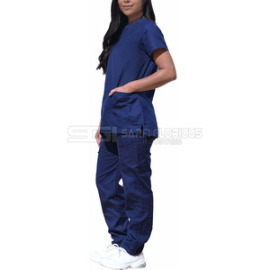 Uniformes Médicos Modestos de Alta Calidad con Cuello en V para Hospital, Uniformes de Enfermería Suaves para Mujer - Product Image 4