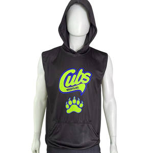 Custom Made Men's Luxury Screen Printing <b>Sleeveless</b> <b>Hoodie</b> Multi-Color 100% Cotton Trending Winter Oem Service - Product Image 3