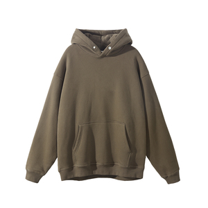 Sweats à capuche lourds de haute qualité pour hommes cordes d'épaule de goutte respirantes surdimensionnées conception empilée lourde pour l'automne - Product Image 1