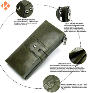 Men's Large Capacity Durable Nylon Anti-Theft Wallet Zipper Closure Multifunctional Long Travel Digital Gear <b>Camera</b> Bags - Product Image 5