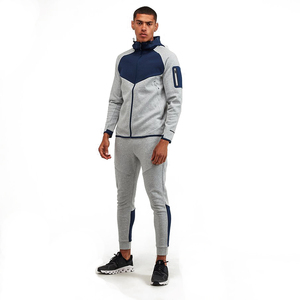 Ropa deportiva de gimnasio de lana tecnológica de primera calidad para hombre, traje de entrenamiento de dos piezas para correr, chándales de Fitness de invierno para adultos de talla grande - Product Image 3