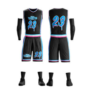 Conjuntos de Uniformes de Baloncesto Personalizados 100% Poliéster de Secado Rápido, Transpirables, de Alta Calidad, Diseño Impreso al por Mayor para Equipos Deportivos - Product Image 1