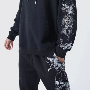 Conjuntos de Sudaderas Casuales para Hombre, Lisas, de Felpa, Lavadas con Ácido, Personalizables, 100% Algodón Ecológico, Reversibles - Product Image 4