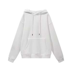 Sweat à capuche personnalisable en coton 500 g/m² Broderie surdimensionnée avec logo Sweat à capuche doublé d'hiver avec impression vierge - Product Image 4