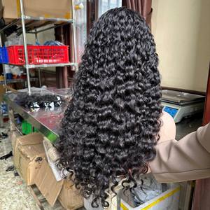 Perruques de cheveux humains vietnamiens bruts vagues perruques lisses cheveux humains avant de lacet perruques de cheveux bruts vagues profondes suisse Hd dentelle - Product Image 1
