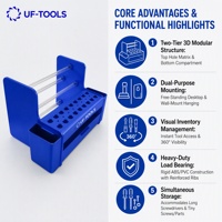 Boîte de rangement pour outils de réparation UF-TOOLS, support mural de bureau, multi-trous, porte-tournevis, porte-pinces pour la réparation électronique
