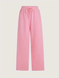 <b>Women</b> Plus Size Casual Mid Waist Breathable 100% Cotton <b>Sweatpants</b> Trousers - Product Image 2