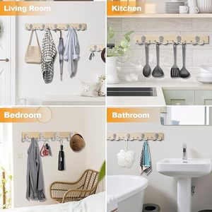 ตะขอแขวนเสื้อโค้ทอะลูมิเนียมสองง่ามสำหรับห้องนั่งเล่นห้องน้ำและห้องครัว - Product Image 3