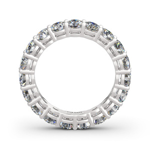 Bague d'éternité Jeulia en argent sterling plaqué rhodium avec moissanite ronde pour femme - Product Image 3