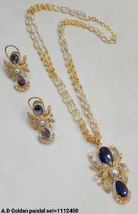 CONJUNTO DE COLGANTE DE DIAMANTE americano COLGANTE AMERICANO TRADICIONAL Y CONJUNTO DE COLGANTE CLÁSICO CHAPADO EN ORO PARA MUJER Y NIÑA Y CONJUNTO DE JOYERÍA - Product Image 5