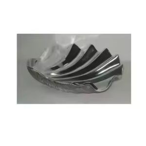 Bols modernes Vaisselle Plateau de service en aluminium en forme de coquillage Bols à bonbons décoratifs en aluminium poli Noël - Product Image 1