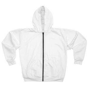 Sudadera con capucha blanca informal con cremallera para hombre de alta calidad, sudadera de mezcla de algodón con cremallera bloqueada por Color, Top básico para hombre - Product Image 1