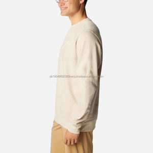 100% haute qualité personnalisé poids lourd hommes coton col rond sweat blanc uni luxe recadrée sweat pour hommes - Product Image 2