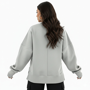 Venta al por mayor para las mujeres europeas y americanas de manga larga de cuello redondo suéter de mujer de gran tamaño Suelto - Product Image 2