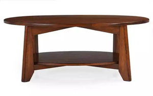 Mesa de centro de madera de la colección americana, diseño clásico de madera maciza, muebles de sala de estar duraderos, mesa central y elegante - Product Image 2