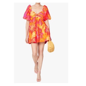 Vestido corto naranja de diseño único más vendido con tamaño personalizado disponible a granel desde la India - Product Image 1