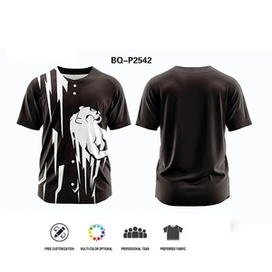 Diseño sólido 240 GSM Estilo casual Tela de Jersey de béisbol para hombres Camisetas Impresión de transferencia de sublimación con patrón - Product Image 2