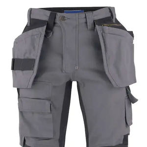 Men’s Custom Workwear Pants in Gray Fit <b>Cargo</b> <b>Trousers</b> with Adjustable Waist And Premium Comfortable Everyday Wear - Product Image 5