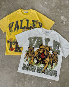 Camiseta de peso pesado personalizada de alta calidad, ropa de calle de algodón, cuello grueso, camisetas de hombre con gráfico cuadrado recortado de gran tamaño - Product Image 4