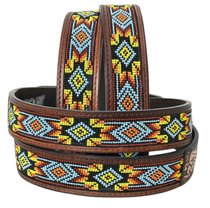 Cinturón de cuero de vaca vintage hecho a mano con cuentas para hombres y mujeres, longitud personalizada con aleación ajustable para hebilla directa de la India - Product Image 3