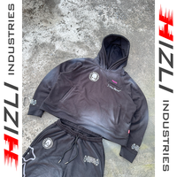 Ensemble de survêtement streetwear d'hiver surdimensionné en molleton bouclette 500 GSM 100% coton, coupe longue et large, effet délavé personnalisé