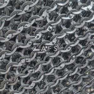 Camisa de malla de acero medieval hecha a mano, armadura vikinga lista para batalla Hauberk para recreación Cosplay, venta al por mayor, artesanías de Metal - Product Image 2