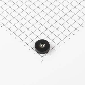 Sistema magnetico gommato Ø22x6mm in neodimio senza fissaggio - Product Image 1