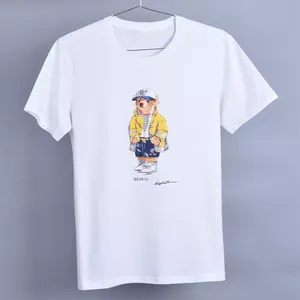 T-shirt fin de haute qualité pour hommes, personnalisable, uni, 100% coton, tissu tricoté lourd, t-shirts en vrac, séchage rapide, respirant - Product Image 4