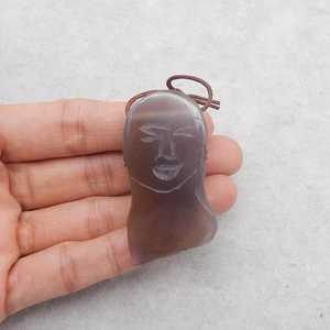 Pendentif en agate Drusy naturelle sculptée à la main à la main perle de pierres précieuses uniques pour la conception de bijoux cadeau en pierre élégante - Product Image 5