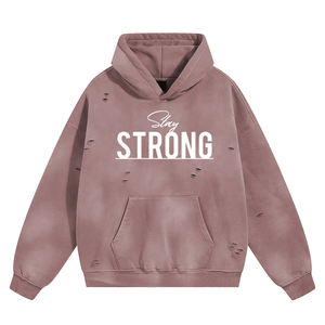 Sweat-shirts oversize de bonne qualité pour l'hiver, style délavé tendance, pour garçons, avec logo imprimé. - Product Image 4