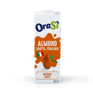 Lait d'amande OraSi 100% italien, goût intense, 1L Tetrapak - Product Image 1