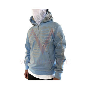 Sweats à capuche en coton mélangé pour hommes, hiver, décontracté, surdimensionnés, 100% coton, confortables, teints en strass - Product Image 4