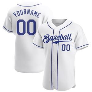 Direct Ommiz Industry Vêtements de sport authentiques Maillot de baseball blanc royal authentique personnalisé - Product Image 1