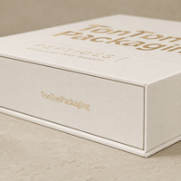 Boîte magnétique personnalisée et emballage de luxe en papier blanc ivoire haut de gamme pour peptides, avec coffret cadeau exquis pour l'emballage de produits